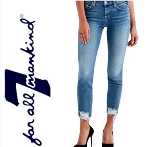 7 For All Mankind Luxe Vintage Roxanne Ankle Skinny Jeans Size 25